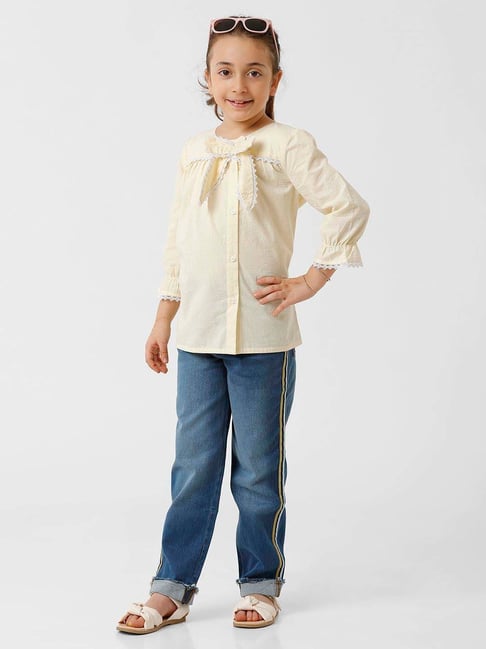 Kate & Oscar Kids Blue Cotton Regular Fit Jeans
