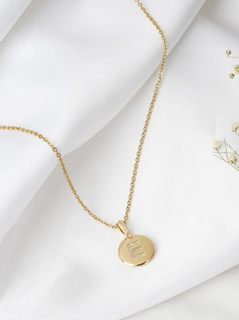 Buy Joker WItch Golden Silken Alphabet E Necklace for Women