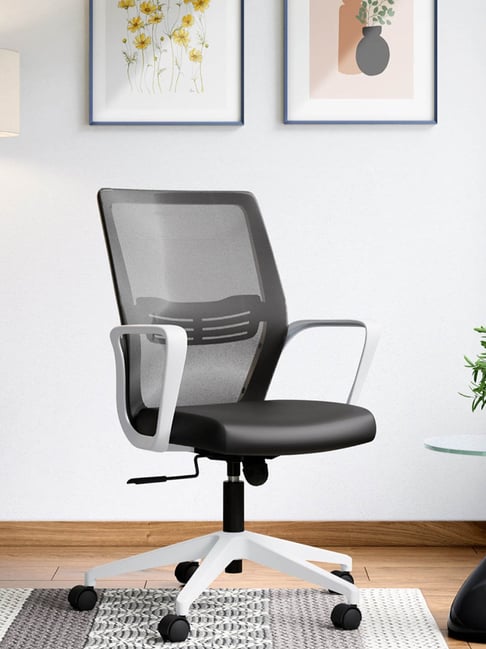 Mesh Chair Buy Godrej Chairs Online Godrej Interio Greta Black