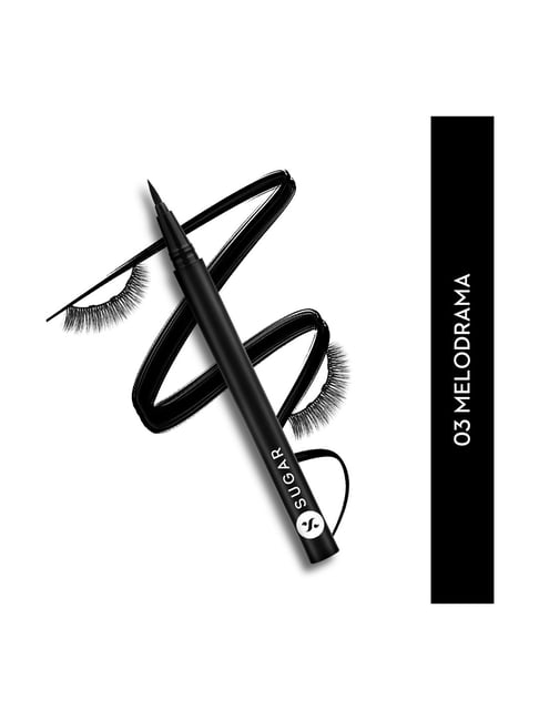 SUGAR Cosmetics Maximeyes Drama Bold & Dramatic Magnetic Eyelashes & Eyeliner Set - 03 Melodrama