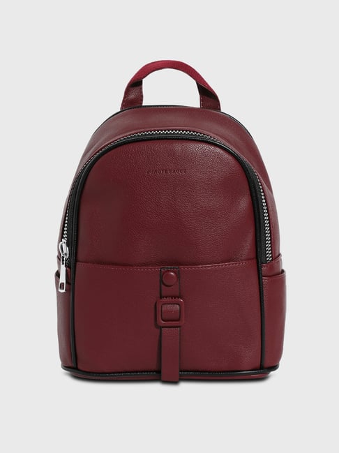 Buy HauteSauce Maroon Large Leather Mini Backpack at Best Price Tata CLiQ