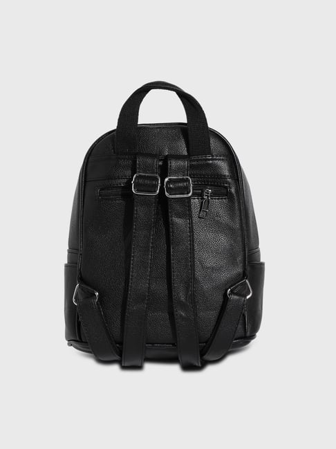 Buy HauteSauce Black Large Leather Mini Backpack at Best Price