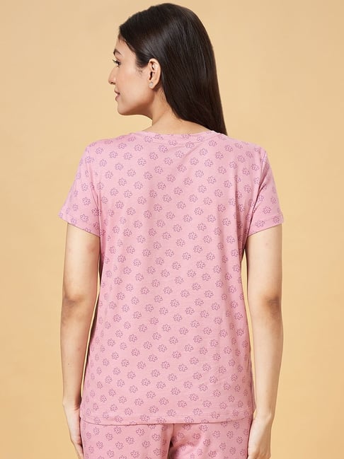 Dreamz by Pantaloons Pink Cotton Printed Top