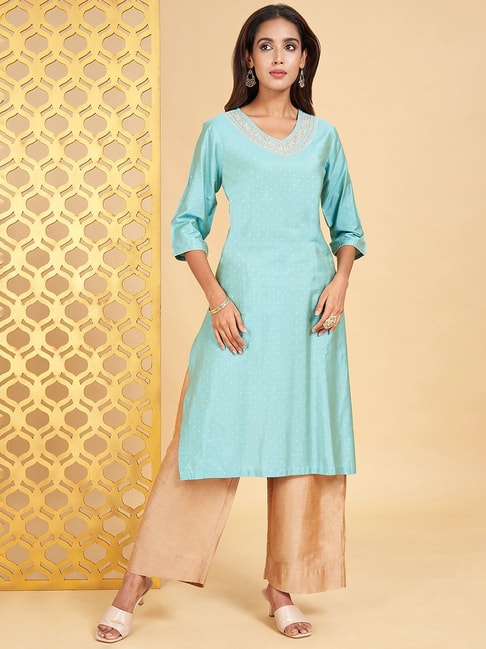Littledesire V-Neck Embroidered Short Kurti Top, Western Wear, Tops Free  Delivery India.