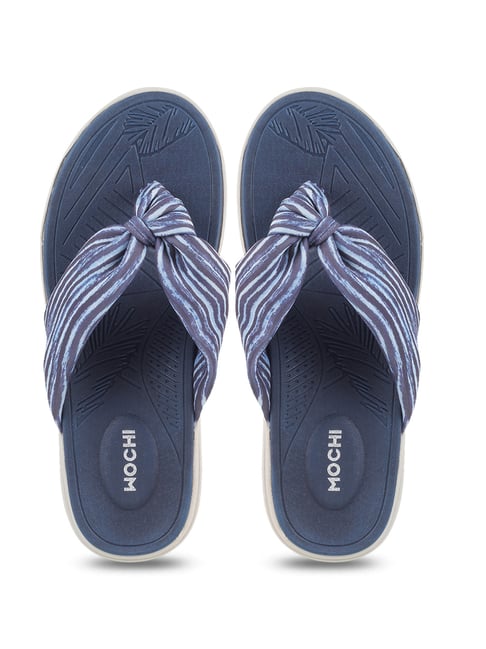 Blue flip flops womens hot sale