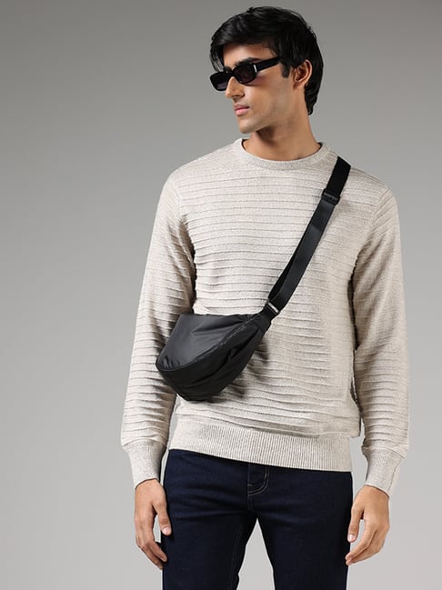 Slim Fit Sling Bag Black