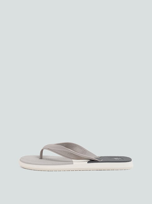 SOLEPLAY by Westside Sporty Grey Color Block Flip Flop