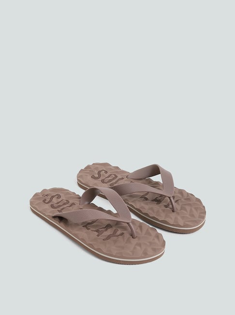 Taupe flip outlet flops