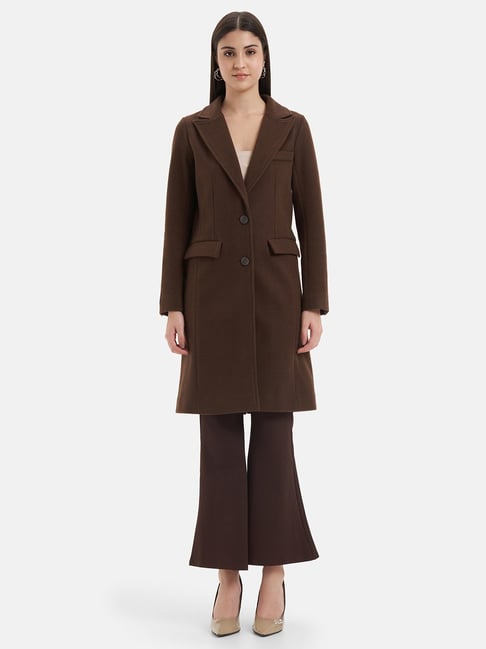 Kazo Brown Wool Overcoat