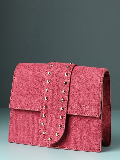 HauteSauce Red Textured Medium Cross Body Bag-picture-15