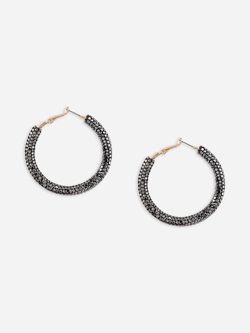 Black hoop earrings