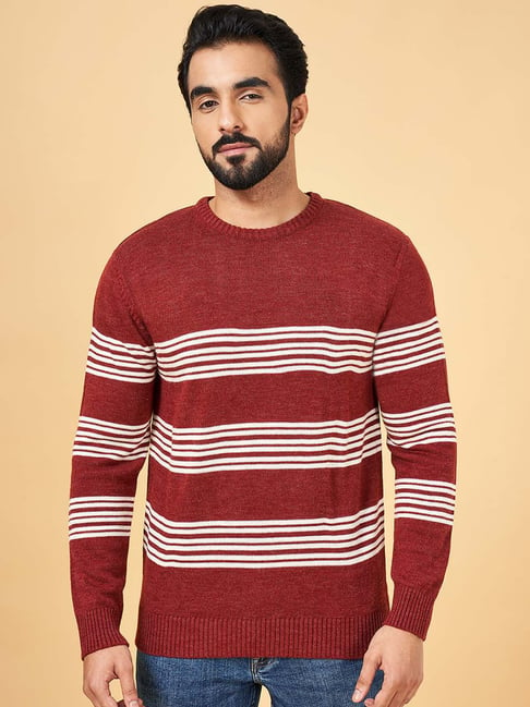 Rust hot sale striped sweater