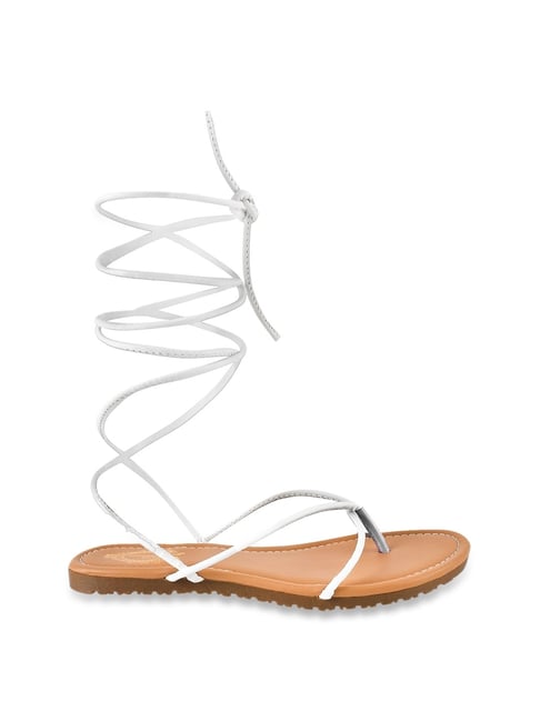 White best sale gladiator sandals