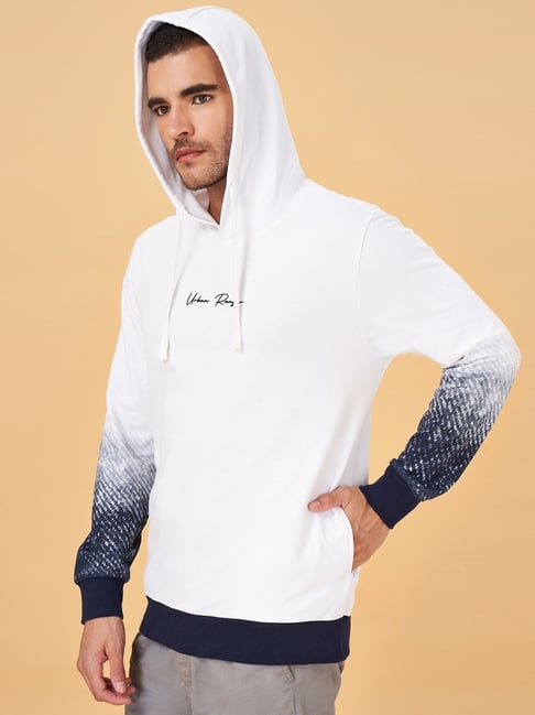 Urban Ranger by Pantaloons Grey & Black Regular Fit Colour Block Sweatshirt