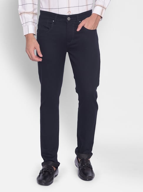 Crimsoune Club Navy Slim Fit Lightly Washed Jeans-picture-23