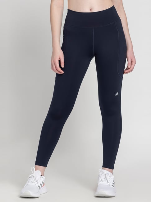 adidas Navy Logo Print Tights-picture-27