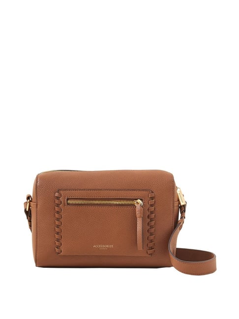 Buy Accessorize London Tan Solid Small Sling Handbag Online At Best Price @  Tata CLiQ