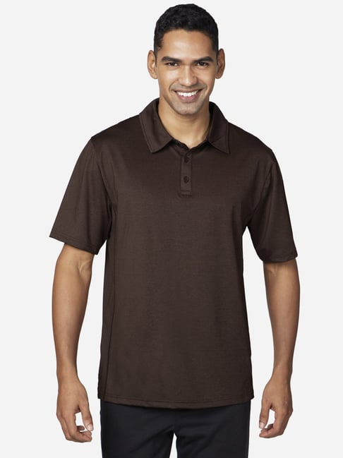 Skechers Brown Regular Fit Polo T Shirt