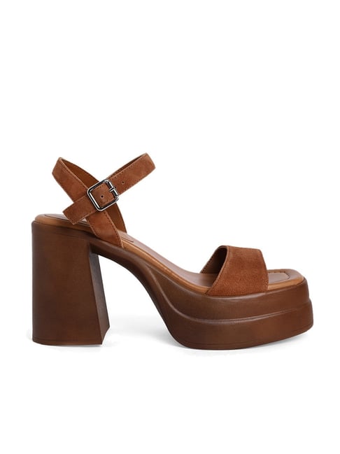 Light brown Horseshoe platform sandals - KeeShoes