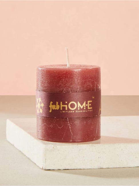 Fabindia Wine Wax Rajnigandha Pillar Candle