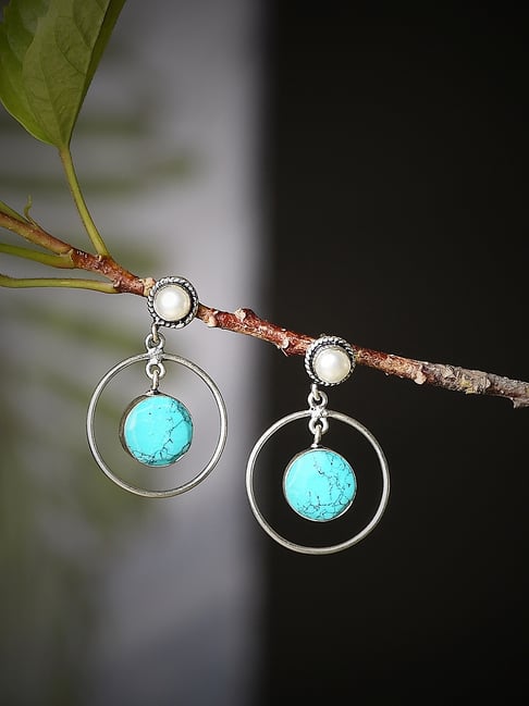 Earrings Handcrafted Turquoise Jewelry Minimal Earrings With