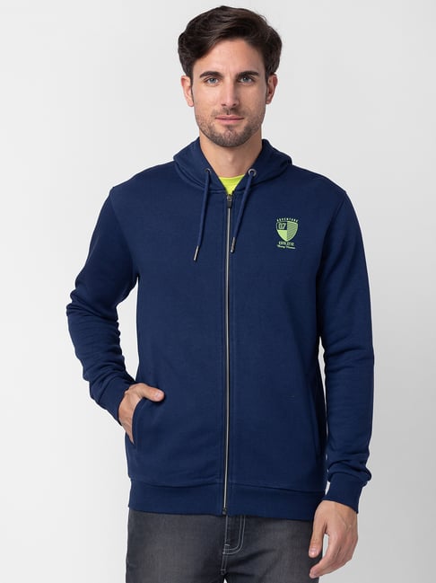 Being Human Navy Regular Fit Logo Print Hooded Sweatshirt-picture-37