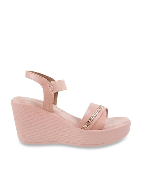 Myla Clear Ankle Strap Espadrille Wedge Sandals in Clear | ikrush