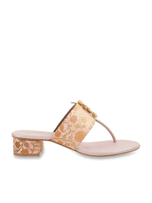 Metro Women's Rose Gold T-Strap Sandals-picture-15