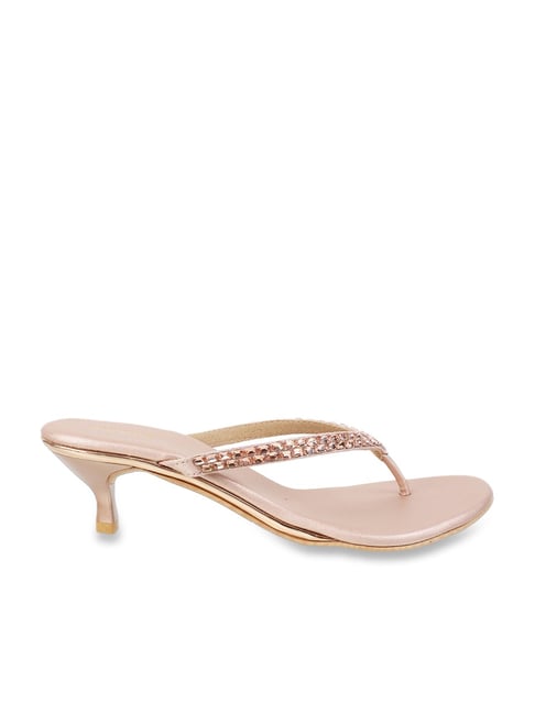 Mochi Women's Rose Gold Thong Sandals-picture-36