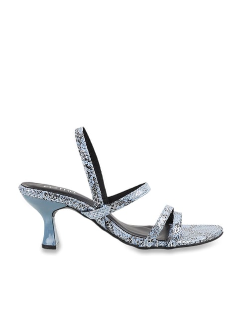 Metro Women's Blue Sling Back Stilettos-picture-19