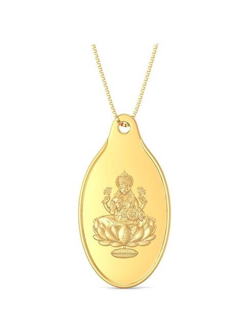 Joyalukkas Goddess Lakshmi 24k (999) 4gm Yellow Gold Coin Pendant