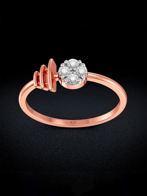 Joyalukkas 18k Gold Spherical Shaped Diamond Casual Ring for Women-picture-27