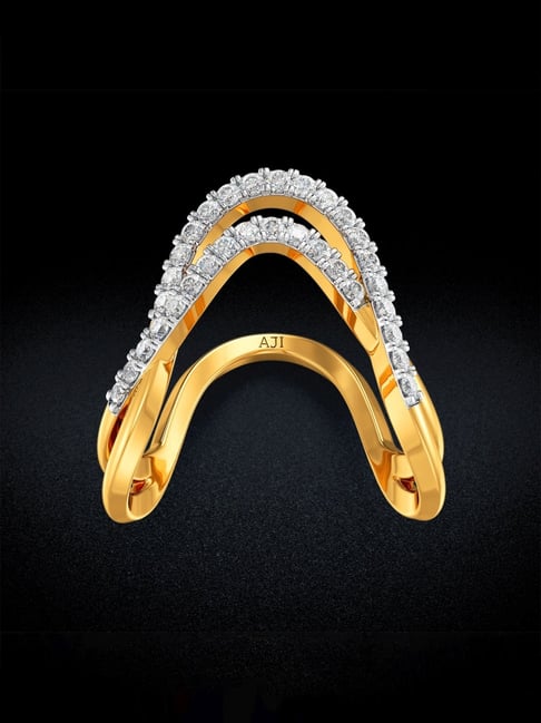Buy 18Kt Alluring Arc Diamond Vanki Ring 148VU6315 Online from Vaibhav  Jewellers