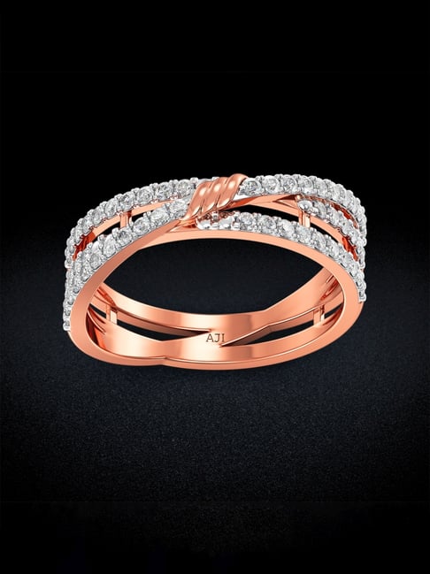 Joyalukkas 18k Gold Circle Glint Inspired Diamond Casual Ring for Women-picture-30