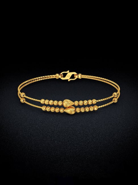 GOLDGIFTIDEAS 22K Gold Delicate Fancy Bracelets, Gold Rudraksha Bracelet  for Mens/Boys