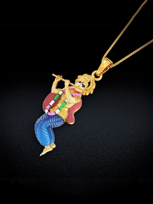 Gold krishna pendant store with price