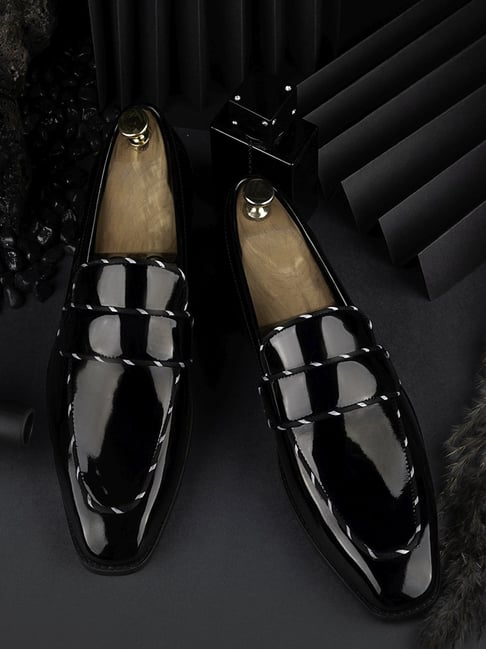 Griffin Men's DOWNTOWN MARQUIS SQUID PENNY Black Loafers-picture-25