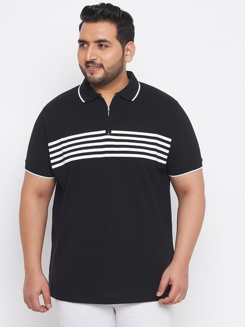 Black plus sales size polo shirt