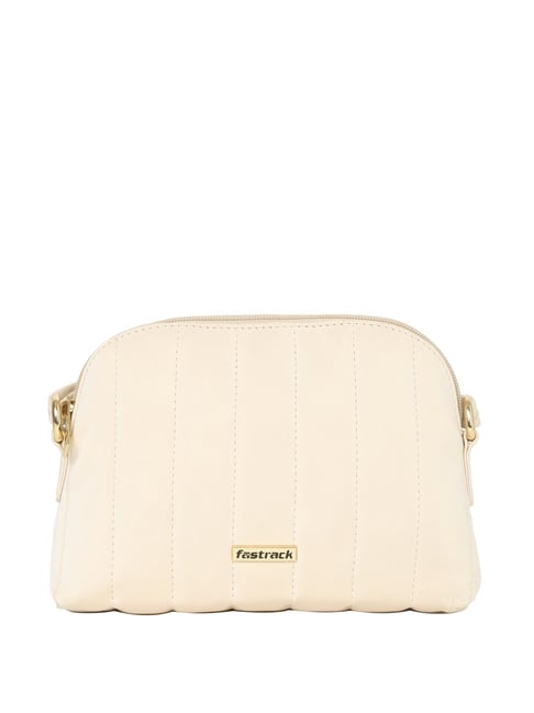 Fastrack Beige Quilted Small Sling Handbag-image-47