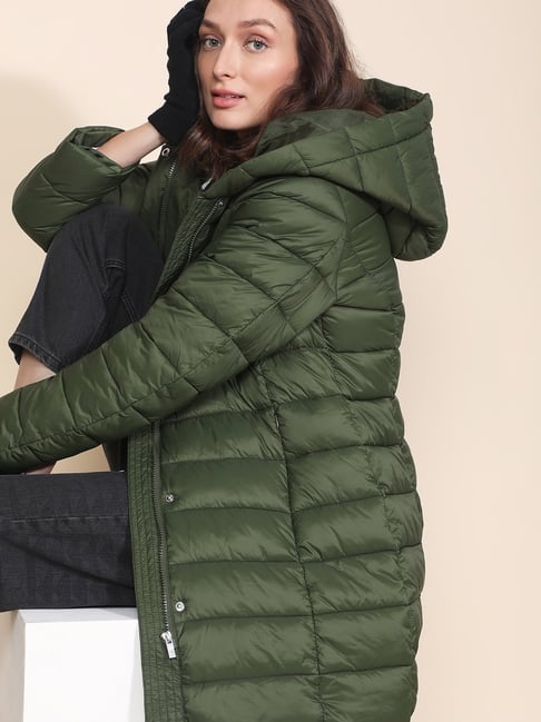Vero Moda Dark Green Relaxed Fit Puffer Jacket