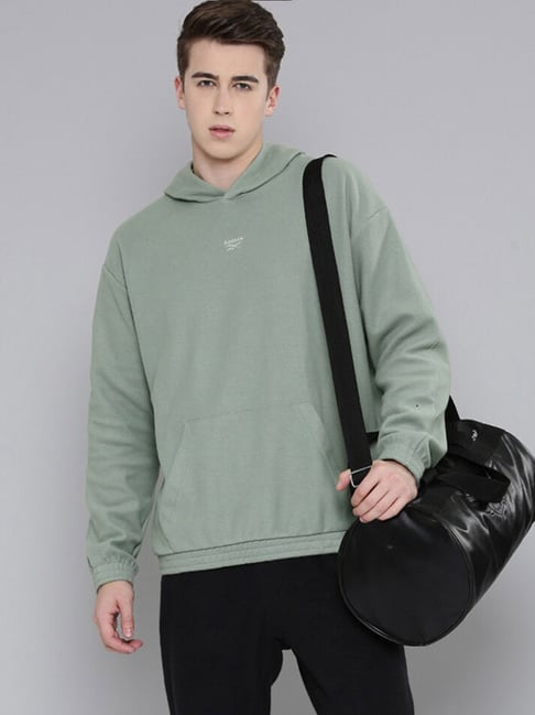 Reebok Green Regular Fit Hooded Sweatshirt-image-20