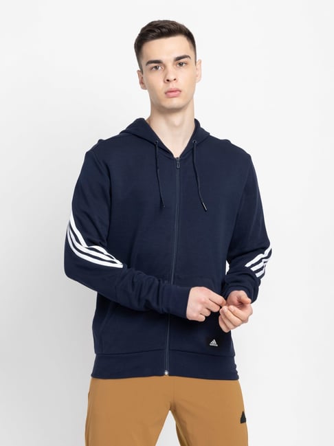 Relaxed Fit Sports Hoodie - White - Men