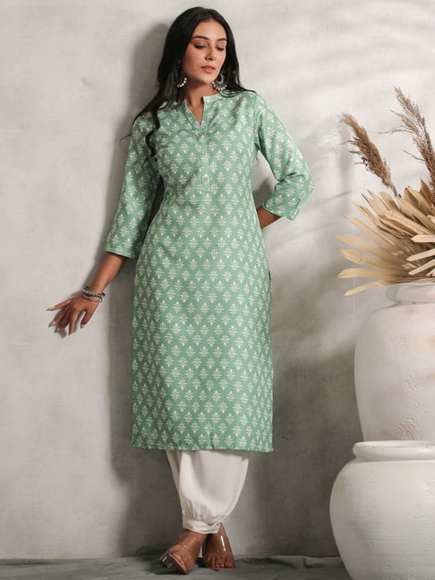 Green Spandex for Casual Wear at Soch