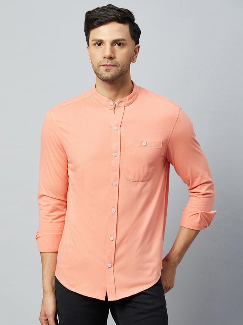 Club York Peach Regular Fit Shirt