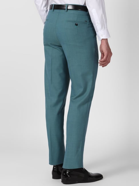 LTS Tall Women's Teal Blue Scuba Crepe Slim Leg Trousers | Long Tall Sally