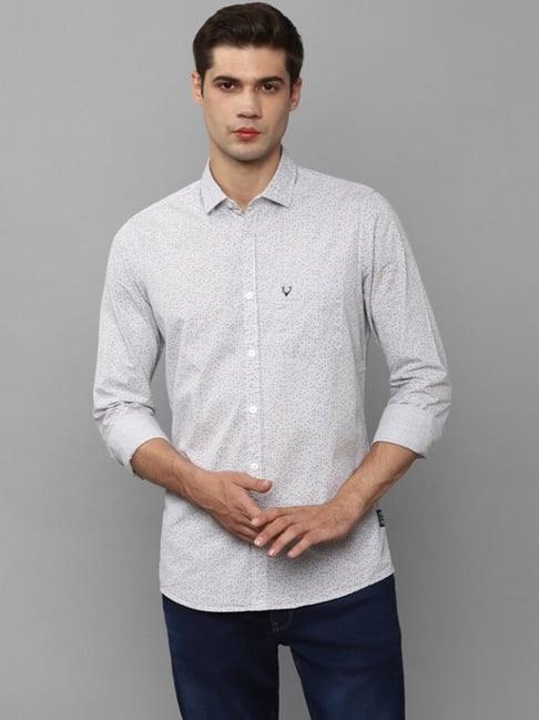 Buy ALLEN SOLLY JEANS Light Blue Solid Cotton Slim Fit Mens T-Shirt |  Shoppers Stop