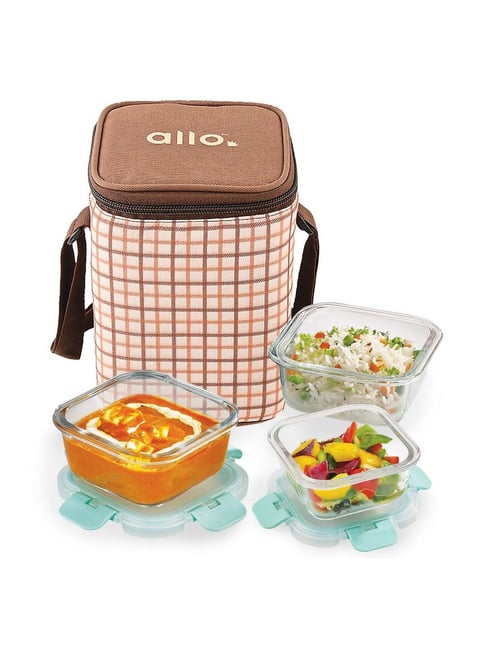 Buy Prime Glass Lunch Box, Round x 2 (Tall Bag) at Best Price Online in  India - Borosil