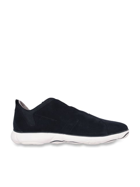 Buy Geox Men's Nebula Navy Leather Casual Sneakers for Men at Best