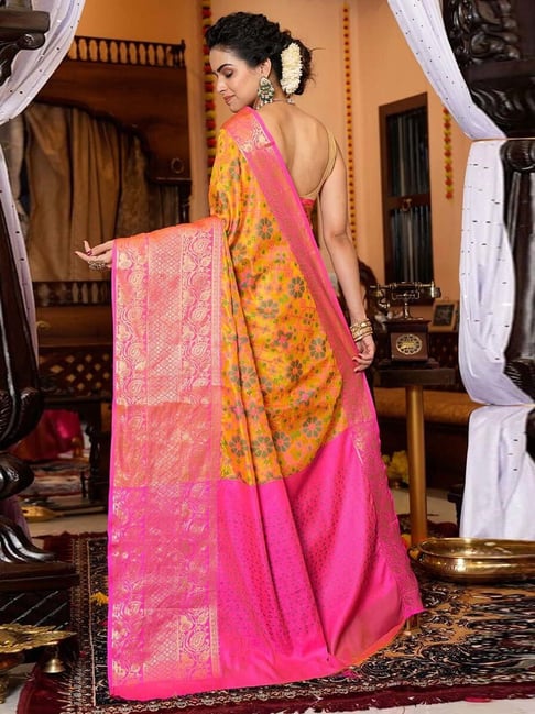 Yellow, Pink ARRS Silks Traditional Kanjivaram Silk Saree at Rs 6000 in  Salem