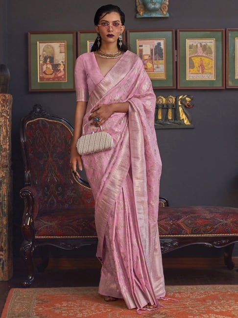 Buy RUAR Pink Chaand Saree and Sequins with Stitched Blouse for Women  Online @ Tata CLiQ Luxury